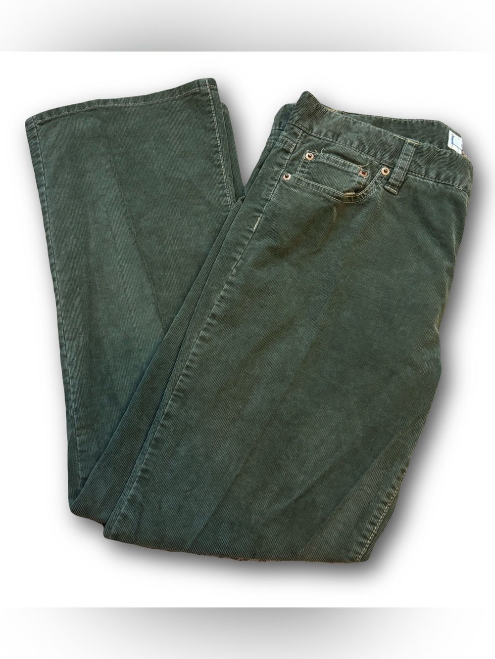 Retro corduroy khaki green jeans